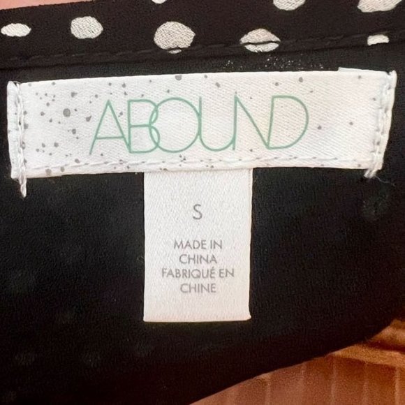 Abound Black White Polka Dot V-Neck Camisole Tank Top Women's Size Small S - Picture 5 of 7